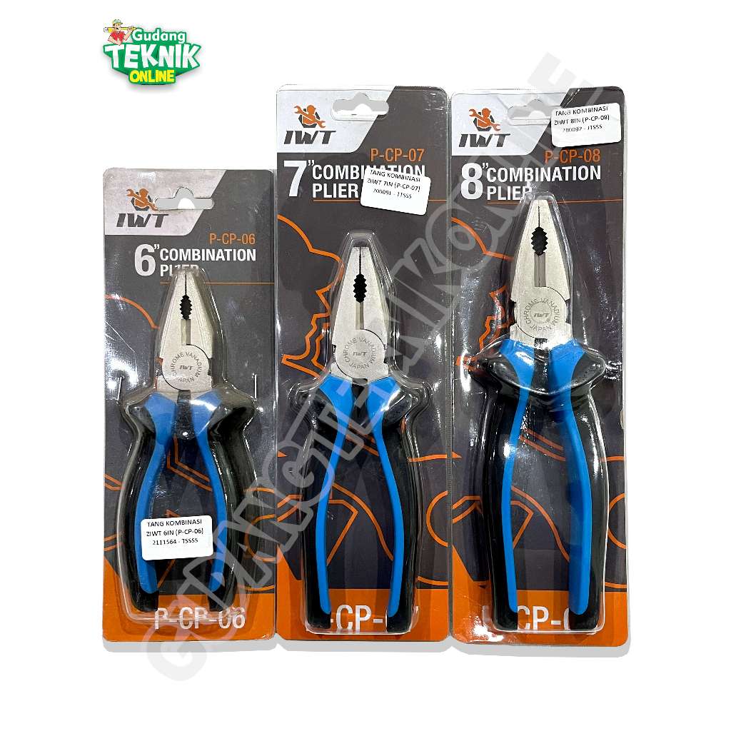 IWT Tang Kombinasi 6" 7" 8" IWT IWT / Tang Kombinasi Penjepit Pemotong 6 7 8 Inch Multifungsi Combin