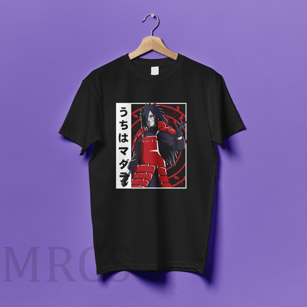 Kaos Anime Naruto – Madara Uchiha Premium Cotton /Kaos Naruto Madara – Sablon Full Print Original
