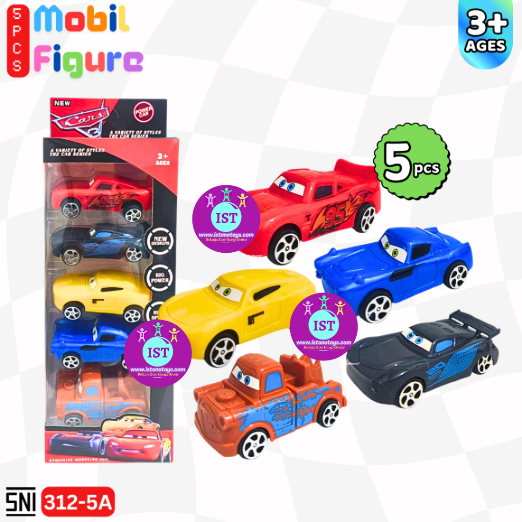 Ist Mainan Mobil Figure Carrss Mobil Isi 5Pcs No.312