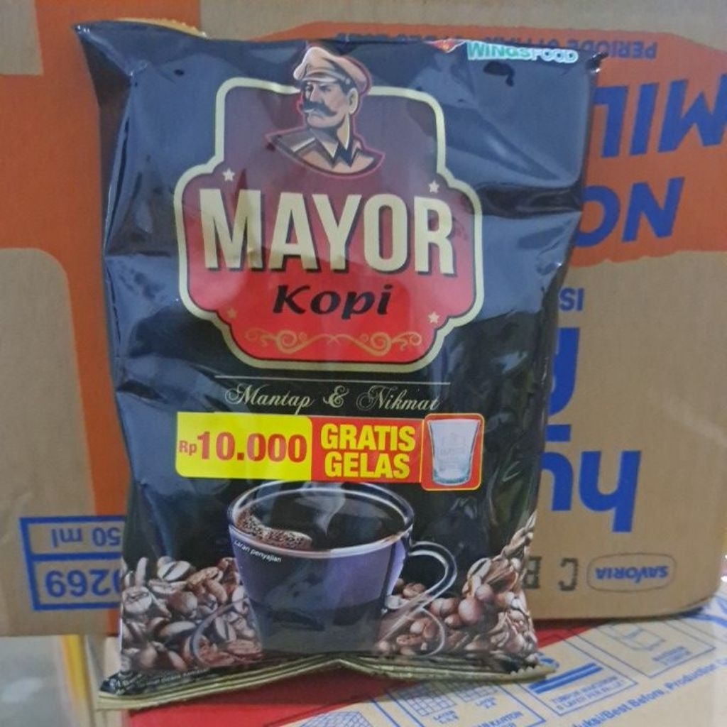 

kopi mayor 120gr original 100% berhadiah 1 gelas cantik