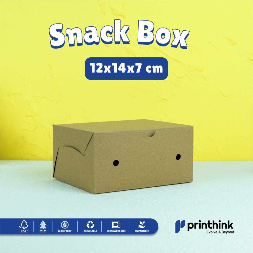 

Paket UMKM Top: Snack Box 12x14x7 cm + Stiker Thank You Karakter 4 cm
