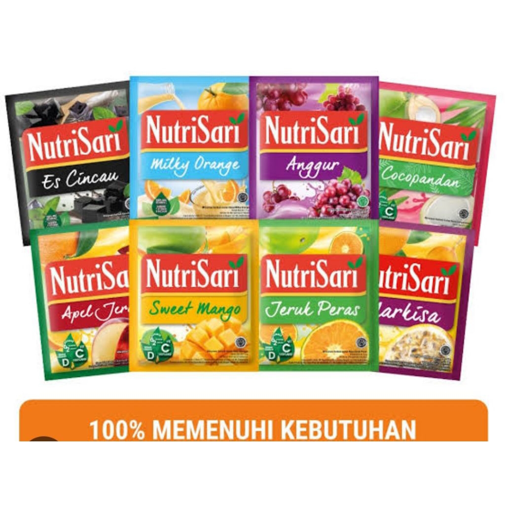 

NUTRISARI ALL VARIAN SEMUA RASA/Nutrisari semua rasa renteng isi 10sachet