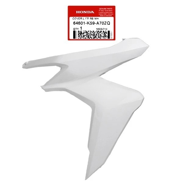 Cover Depan Kiri Putih Glossy - New Vario 125 eSP - 64601K59A70ZQ