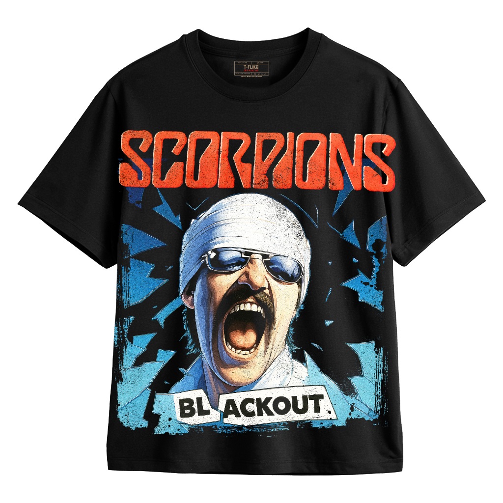 Original SCORPIONS KAOS BAND SCORPIONS OVERSIZE HITAM TFLIKS Unisex Tee