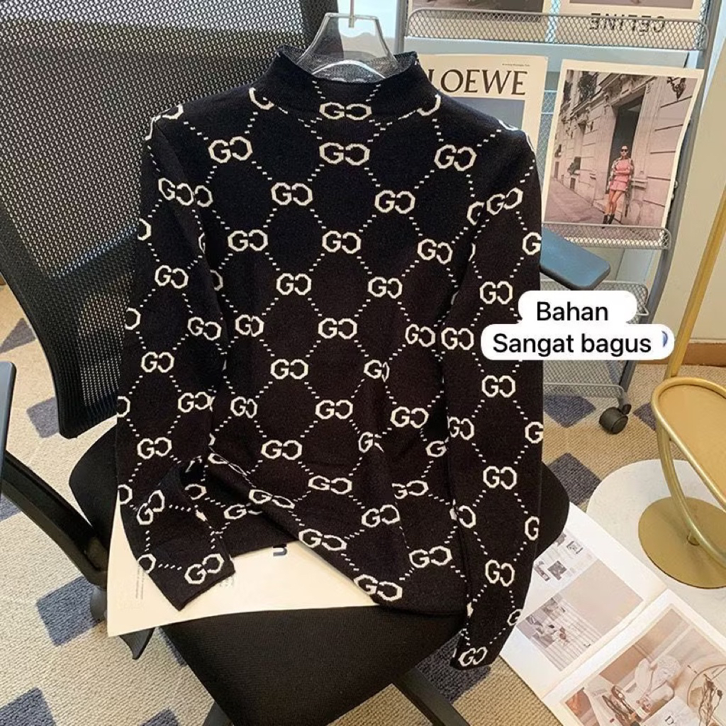 Atasan Rajut Import Premium Korean Style Elegan dan Mewah XAW | Atasan Kekinian Wanita Import | Baju