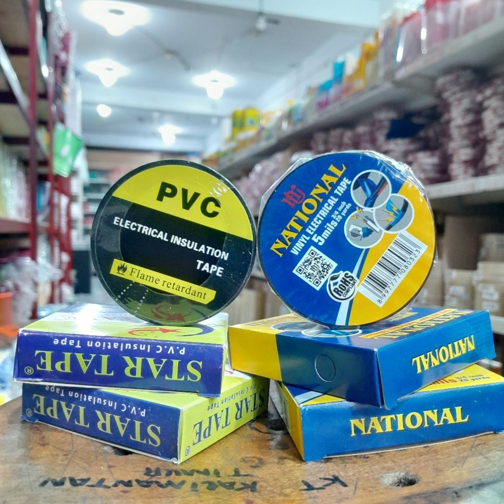 ISOLASI LISTRIK / ISOLASI HITAM MEREK NASIONAL / STAR TAPE