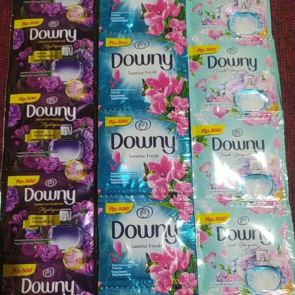 DOWNY RENCENG ISI 12 SACHET @8ML.. PEWANGI DOWNY.. DOWNY TERMURAH DOWNY PELEMBUT & PEWANGI