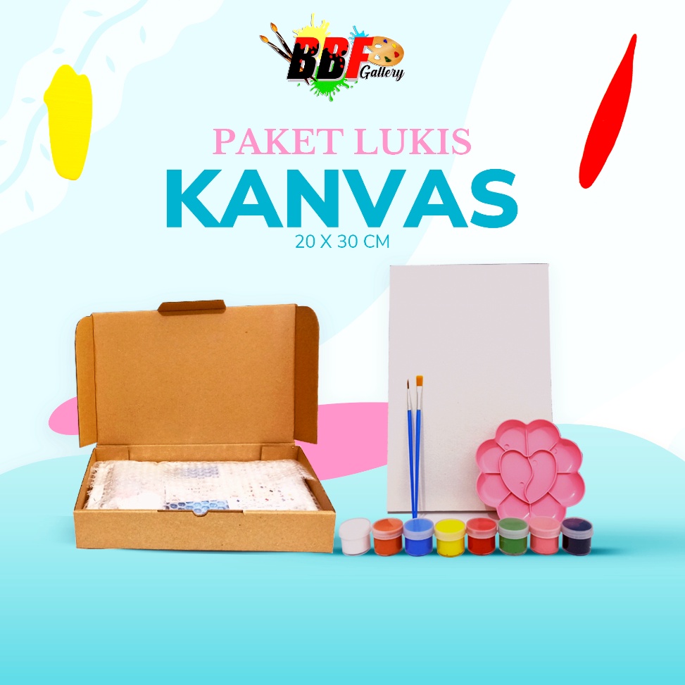 

Paket Lukis Kanvas 2X3 Lengkap Dengan Cat Akrilik Palet Kuas Canvas Painting Set Alat Melukis Stationery Kurikulum Sekolah Seni Lukis KODE W4N6