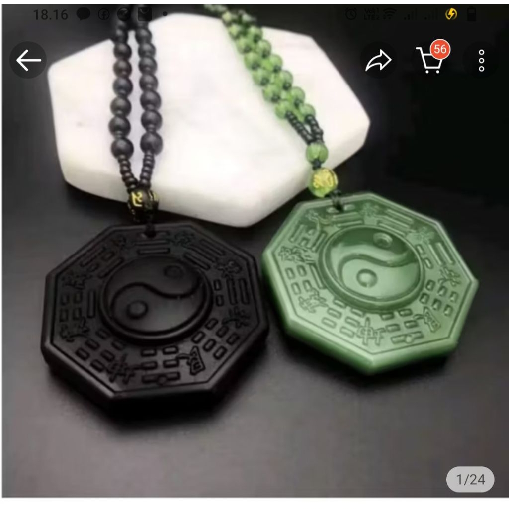 kalung kesehatan giok asli untuk pria dan wanita batu giok import model shio