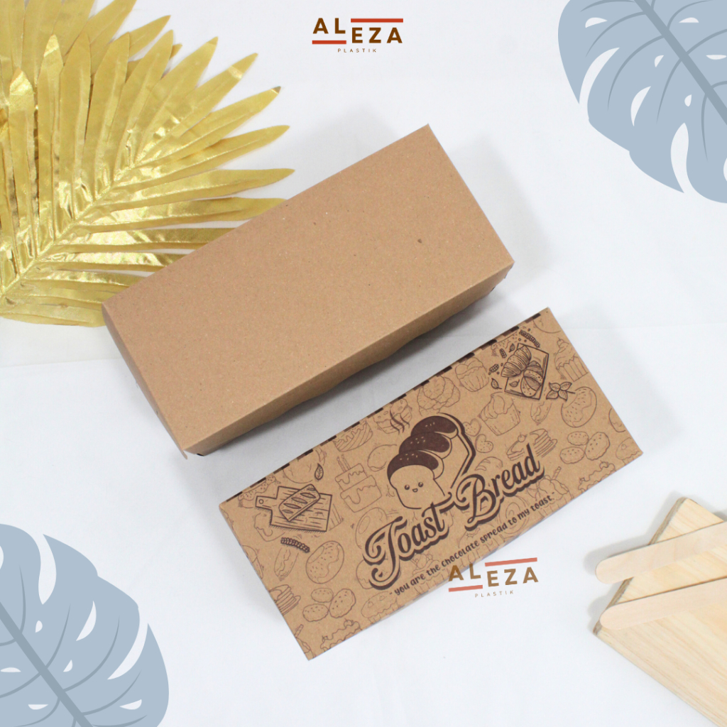 

RB Dus Roti Bakar Box Roti Bakar Kemasan Roti Bakar Laminasi Food Grade Anti Minyak isi 25pcs