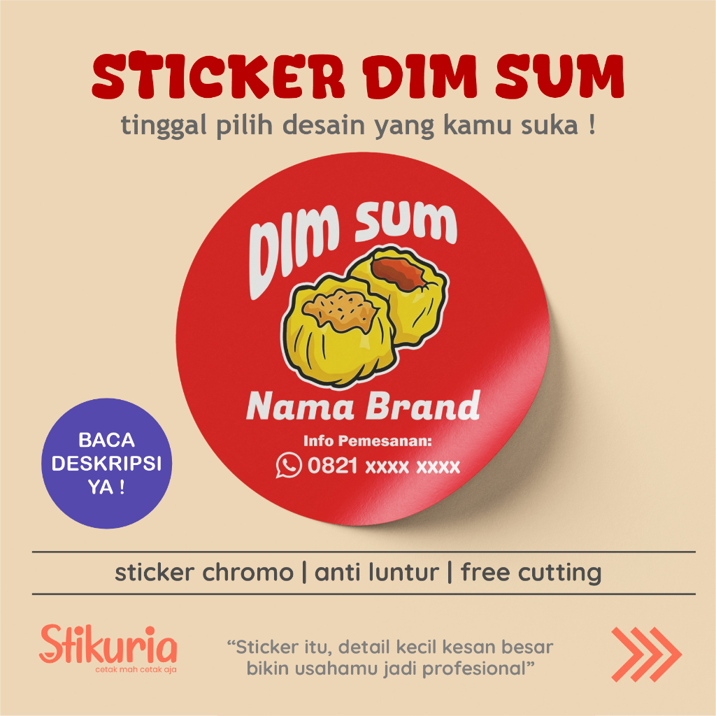 

STIKER DIMSUM | STICKER DIM SUM | STIKER LABEL MAKANAN