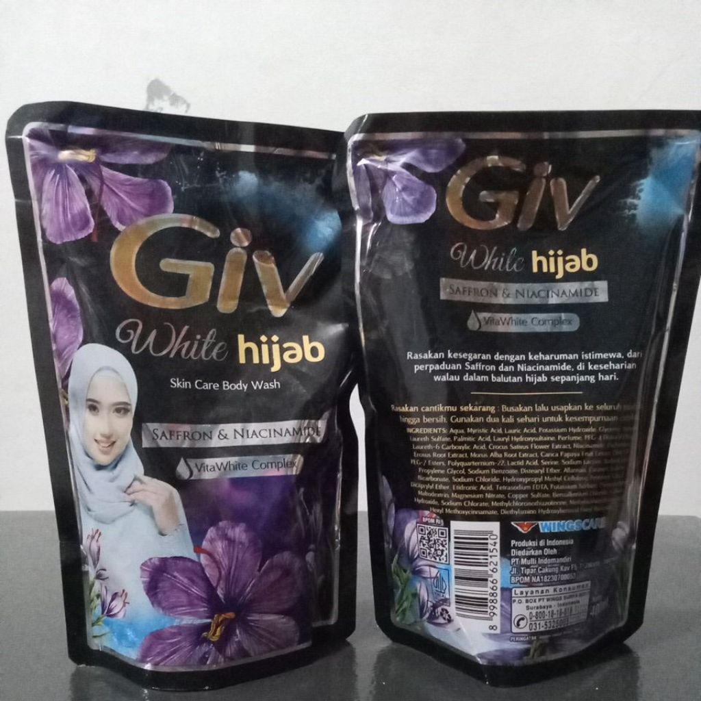 Giv 400ml sabun cair/Giv white hijab saffron
