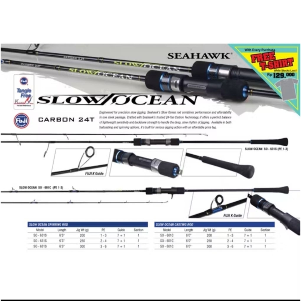 JORAN SEAHAWK SLOW OCEAN 631(PE 1-3/PE 2-4/PE 3-6) JIGGING OH ONE PIECE
