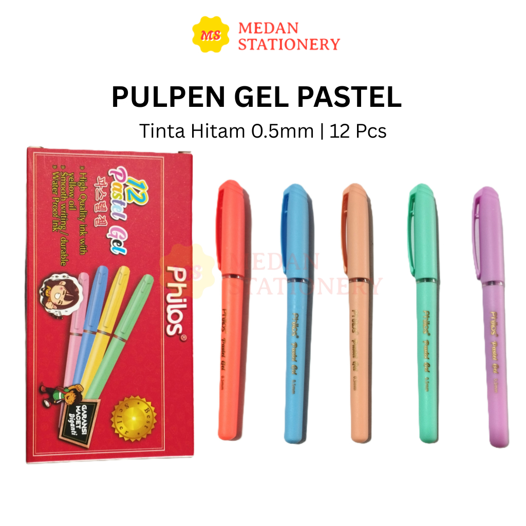 

PULPEN GEL PHILOS WARNA PASTEL PER BOX BEST SELLER