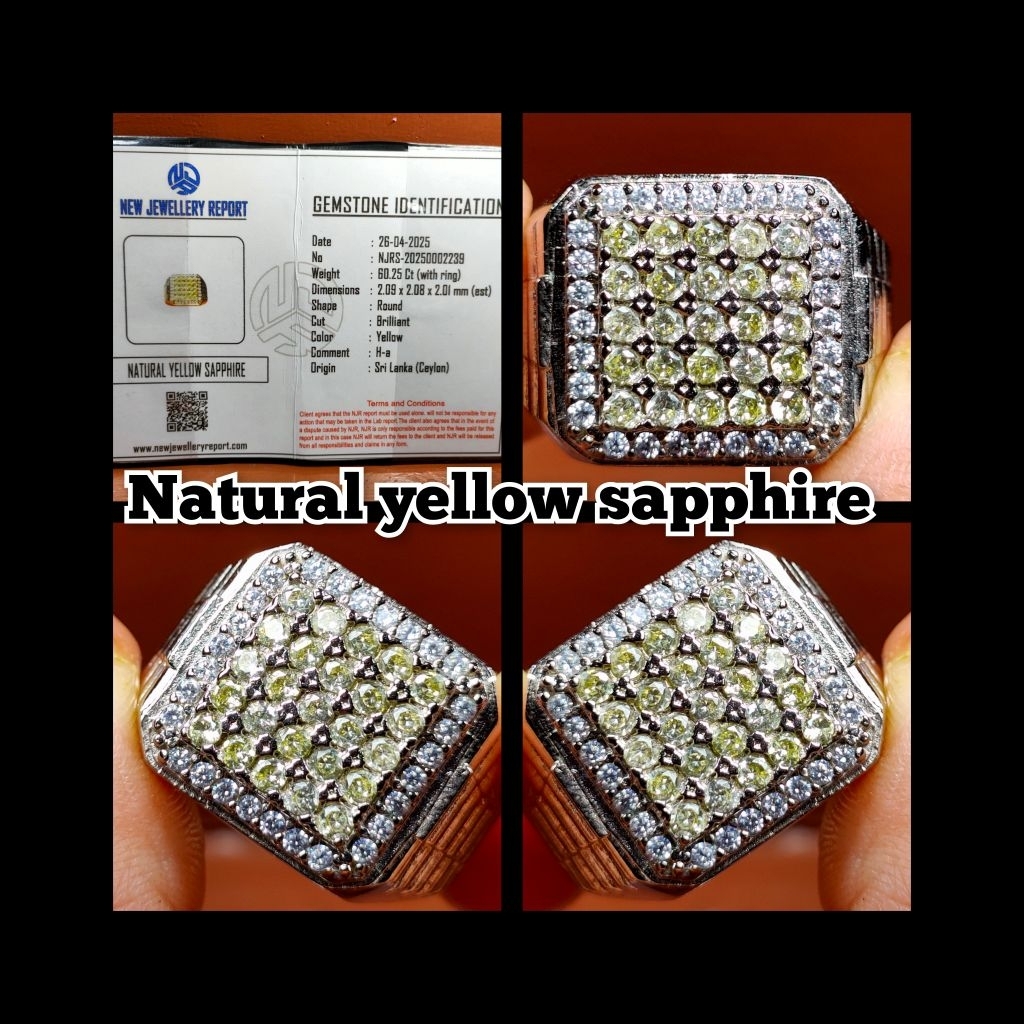 CINCIN BATU PERMATA YELLOW SAPPHIRE CEYLON SRILANKA