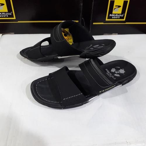 SANDAL KULIT PAKALOLO ORIGINAL SANDAL PRIA SANDAL SLOP SANDAL CASUAL PAKALOLO HITAM