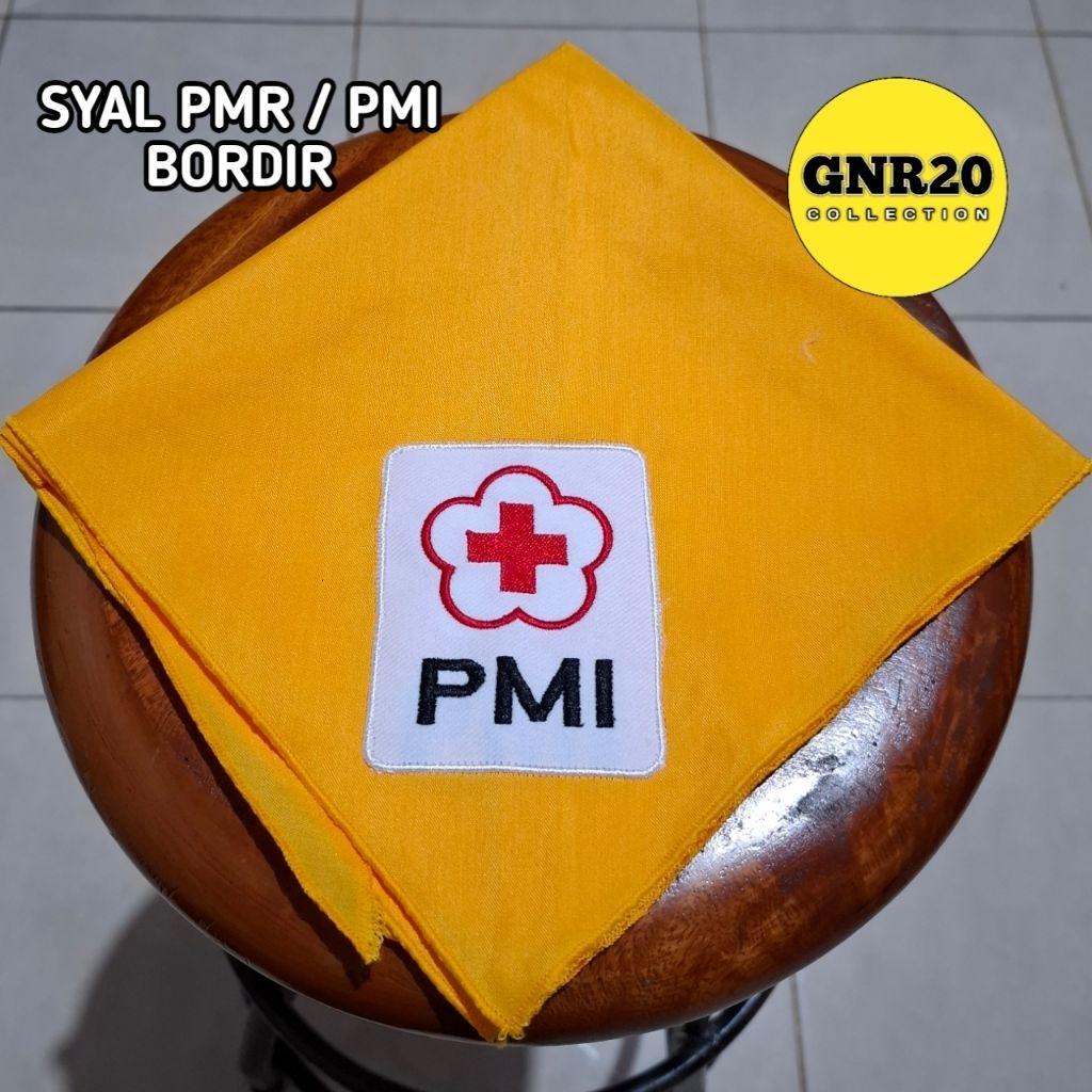SYAL PMR satuan SLAYER PMR WIRA SMA/SMK KUNING BORDIR