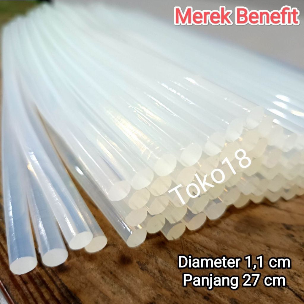 LEM TEMBAK BESAR (Benefit) Kualitas Bagus 1.1 Cm Panjang 27 Cm