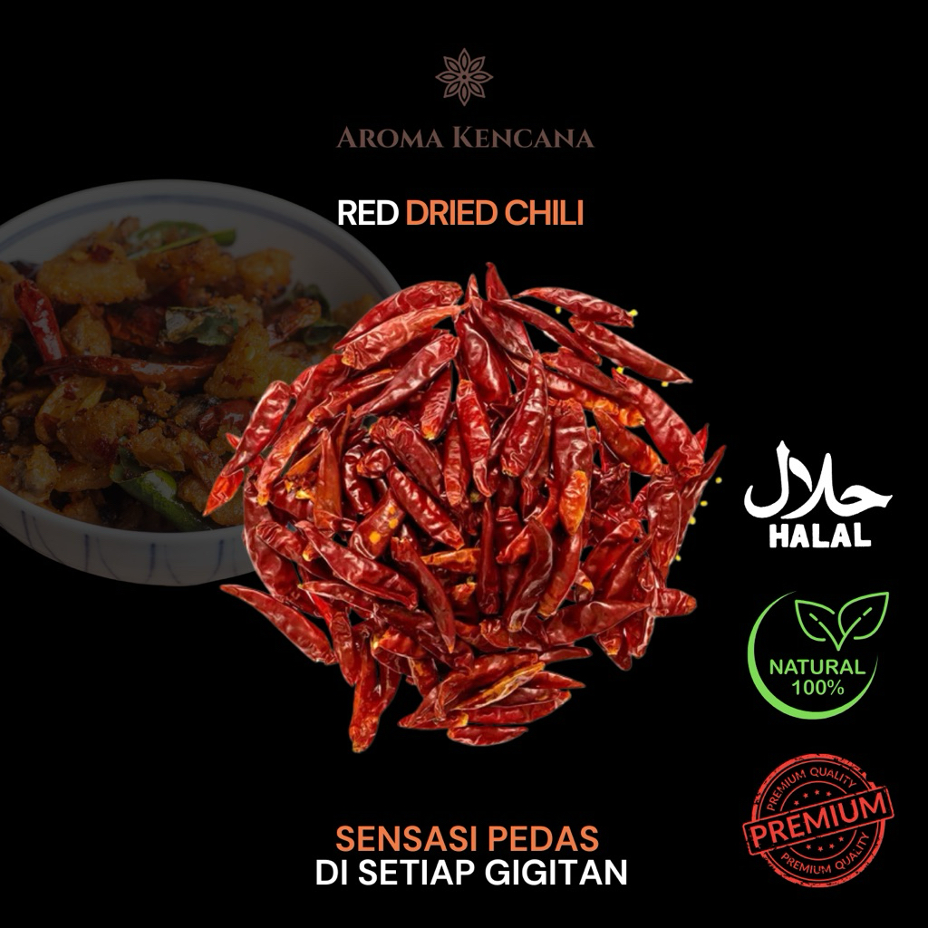 

Dried Chili / Cabe Merah Kering Besar Import Quality AROMA KENCANA