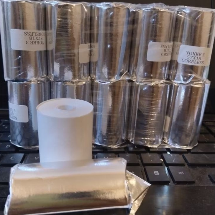 

Kertas kasir thermal 58/57x40mm full kertas / coreles printer 58mm paket 10 roll