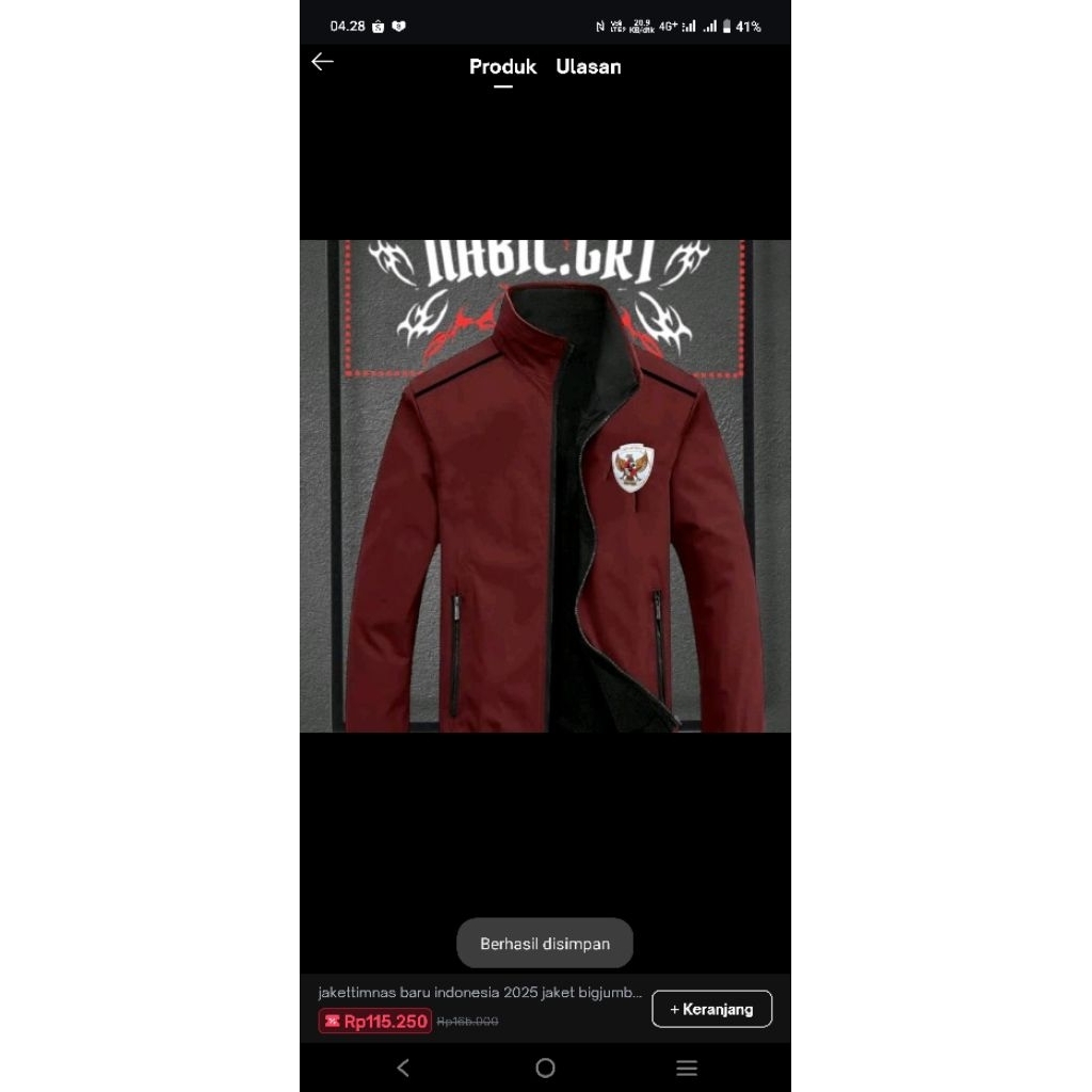 jaket rimnas garuda jaket tebal jaket anti air  jaket pria dan wanita jaket big size jumbo