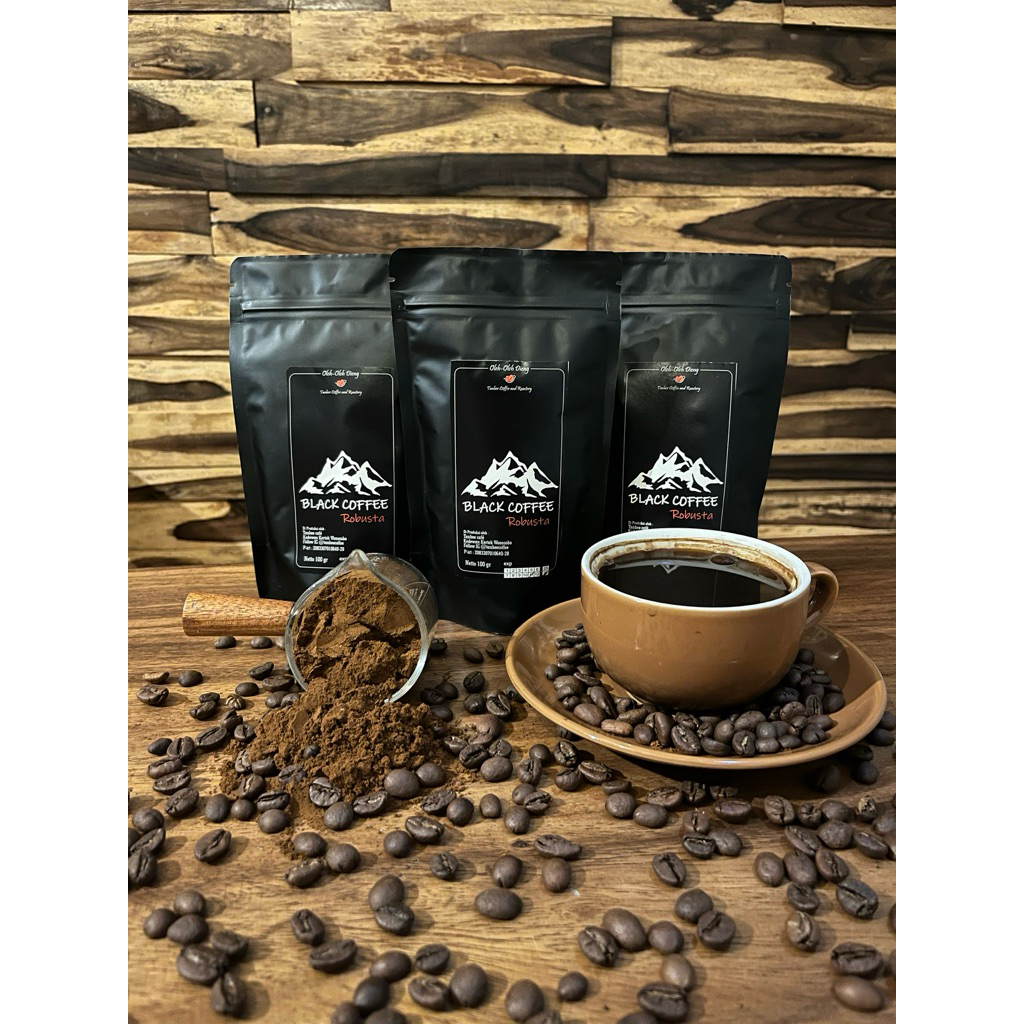 

BLACK COFFE FINE KOPI DIENG WONOSOBO, kopi bubuk murni 100gr