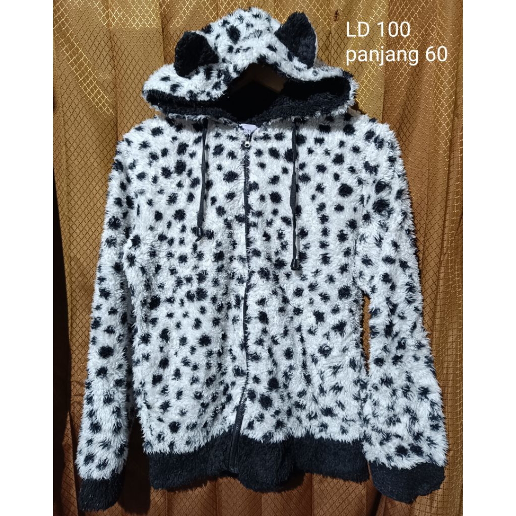 jaket bulu motif leopard jaket bulu putih jaket winter bulu putih jaket bulu sherpa hoodie zipper bu