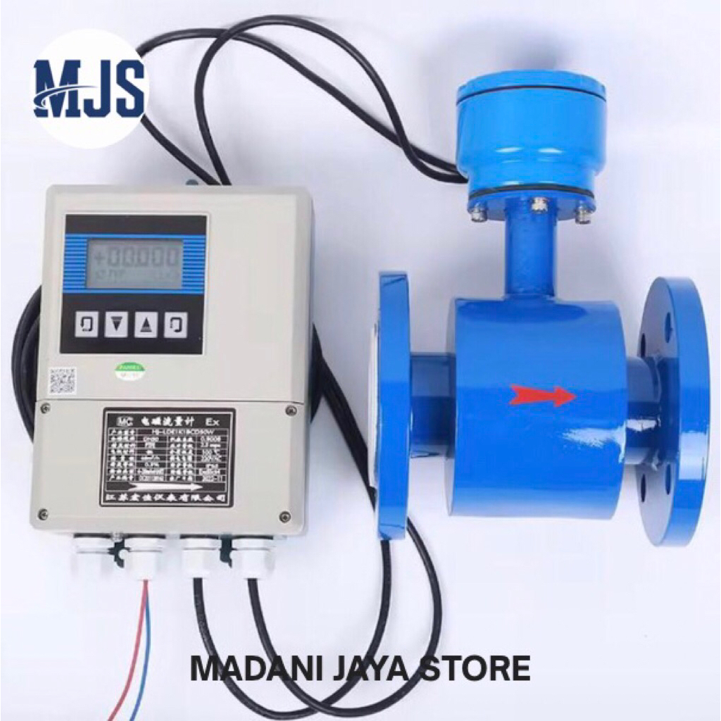 Flowmeter Electromagnetic 4"DN100 Flow meter PTFE Magnetic Aliran Cairan Makanan Kimia Limbah
