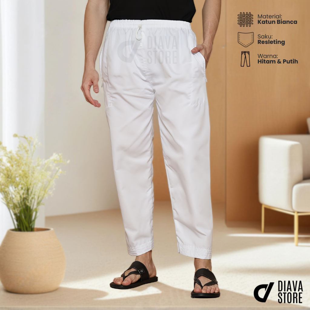 Celana Sirwal Pria Polos Kekinian Arabian Lebaran Nyaman Bahan Tebal OOTD Sholat Jumat Ibadah Termur