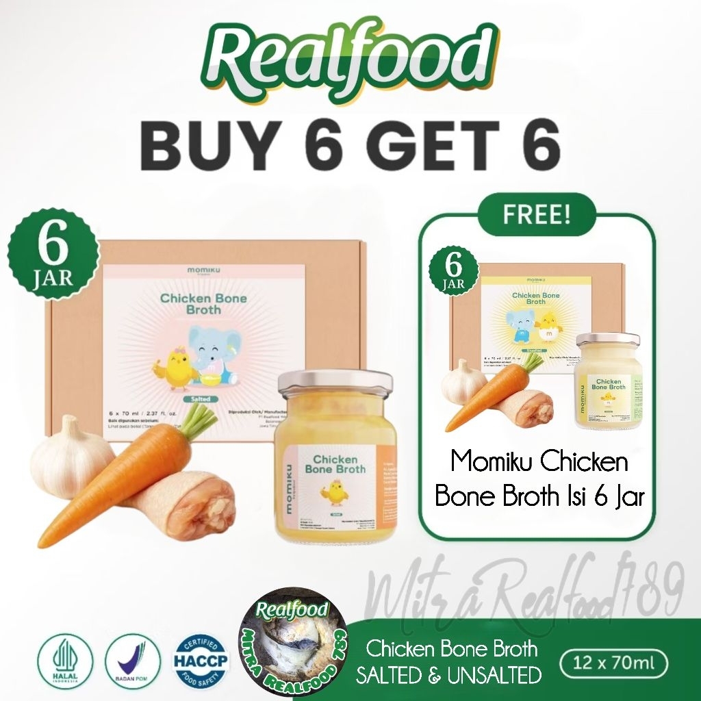 

Realfood Momiku Chicken Bone Broth Buy 6 Get 6 Box Bersegel ( Minuman Kaldu Ayam )