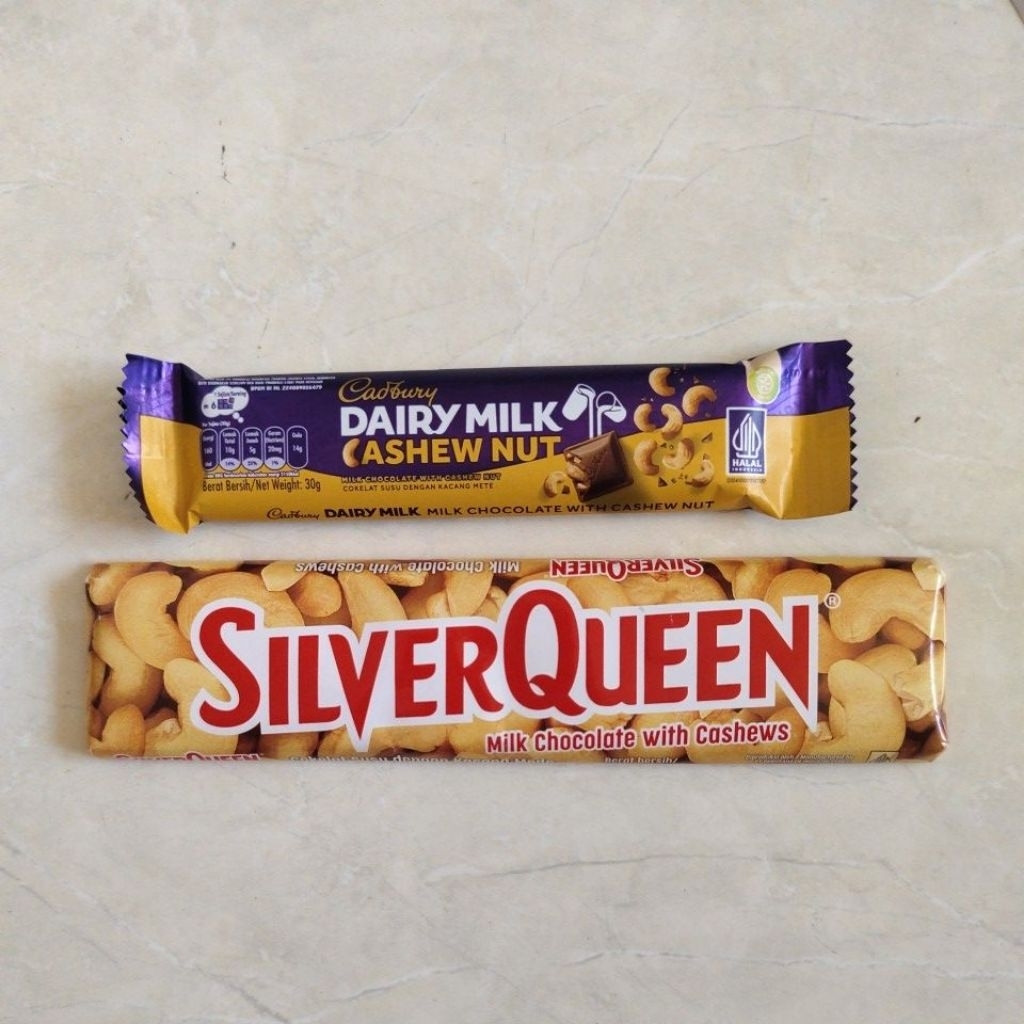 

Cadbury dairy milk cashew nut silverqueen milk chocolate