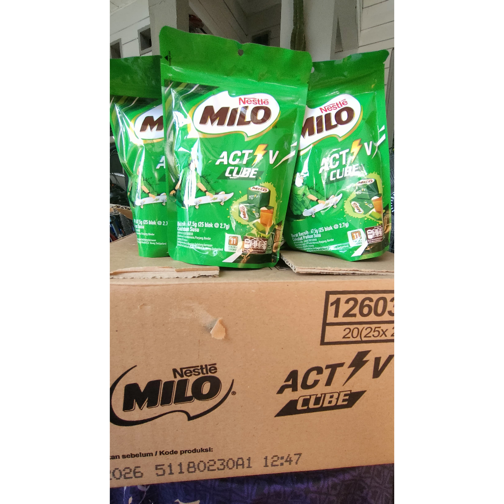 

Nestle Milo Cube 1 pouch isi 25 Blok - Milo kotak