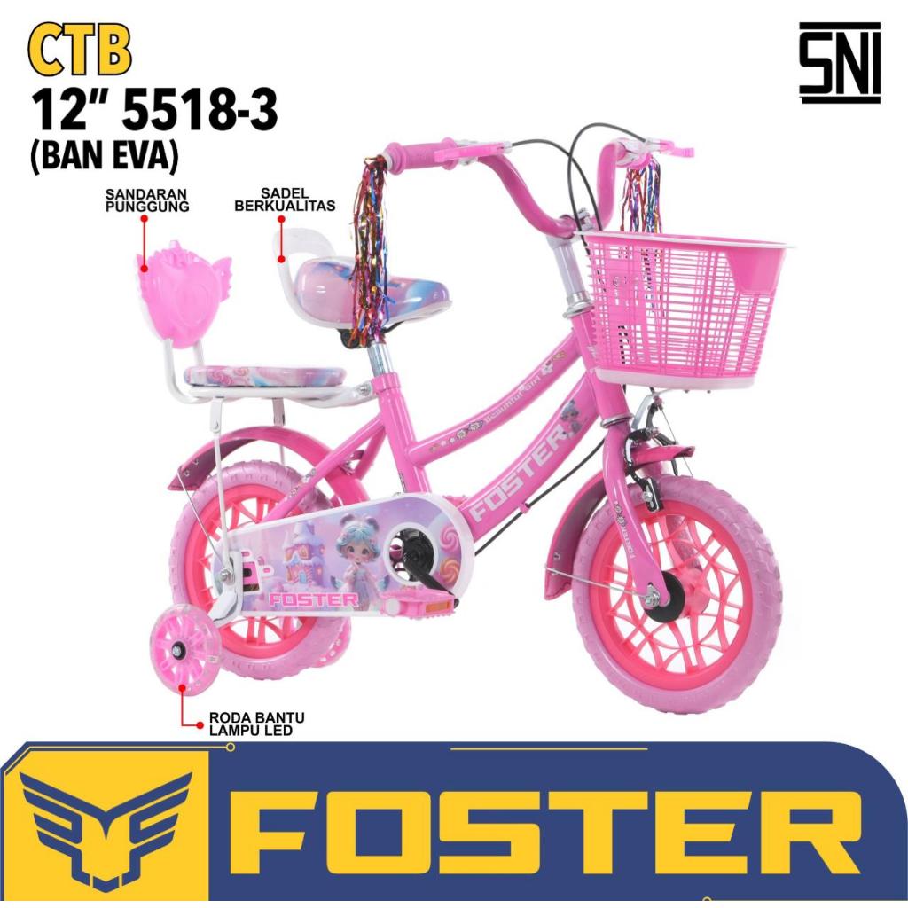 Sepeda anak Foster BMX dan Foster CTB ukuran 12