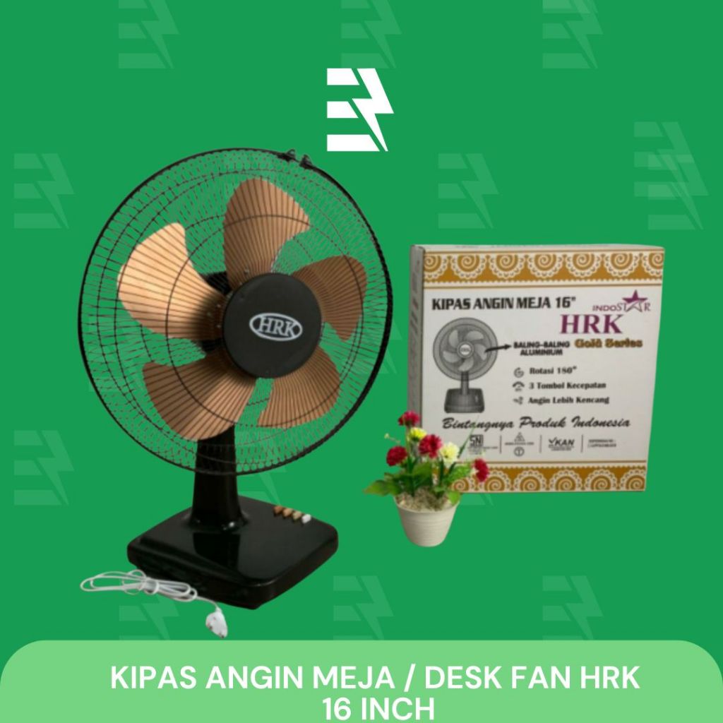 HRK KIPAS ANGIN MEJA / DESK FAN HRK JUMBO 16 INCHI