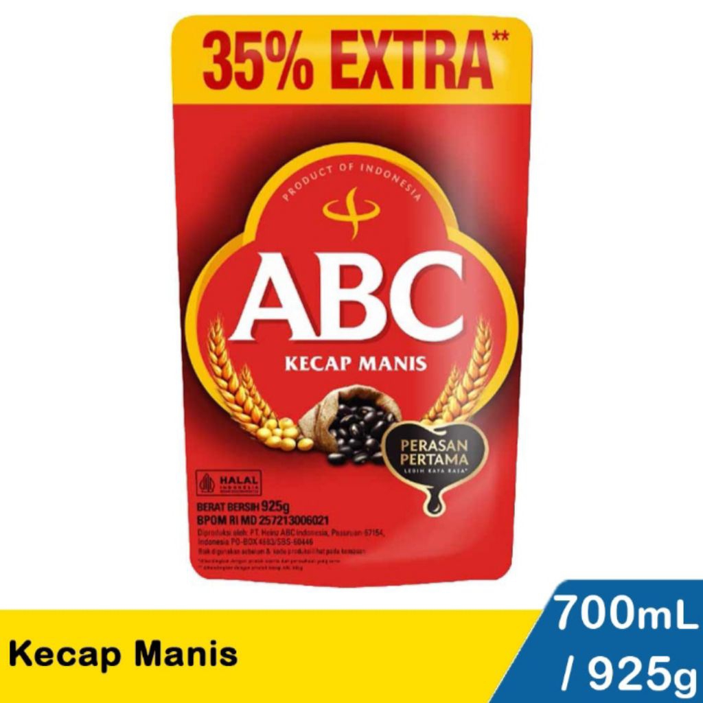 

ABC Kecap Manis Refill Pouch 925/825 gram / 700mL (JUMBO) Promo Termurah!