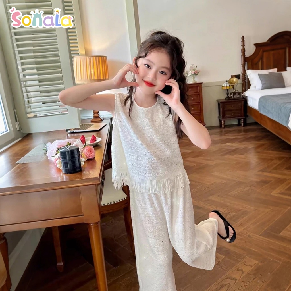 Baju Anak Perempuan Setelan Usia 3-9 Tahun One Set Kain Katun Berkualitas Tinggi Kain Premium