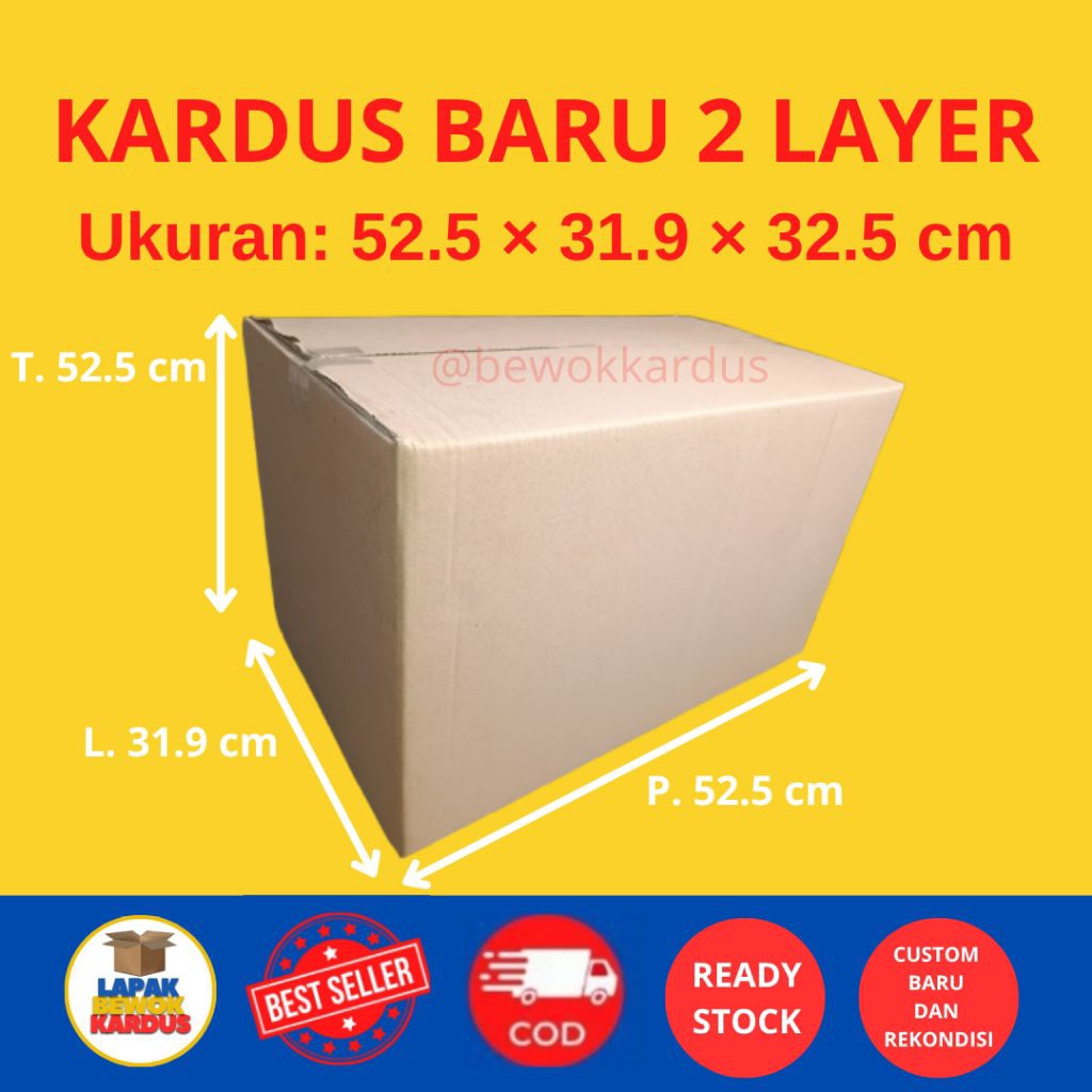 

kardus baru 52.5 * 31.9 * 32.5 cm 2 play/2 wall