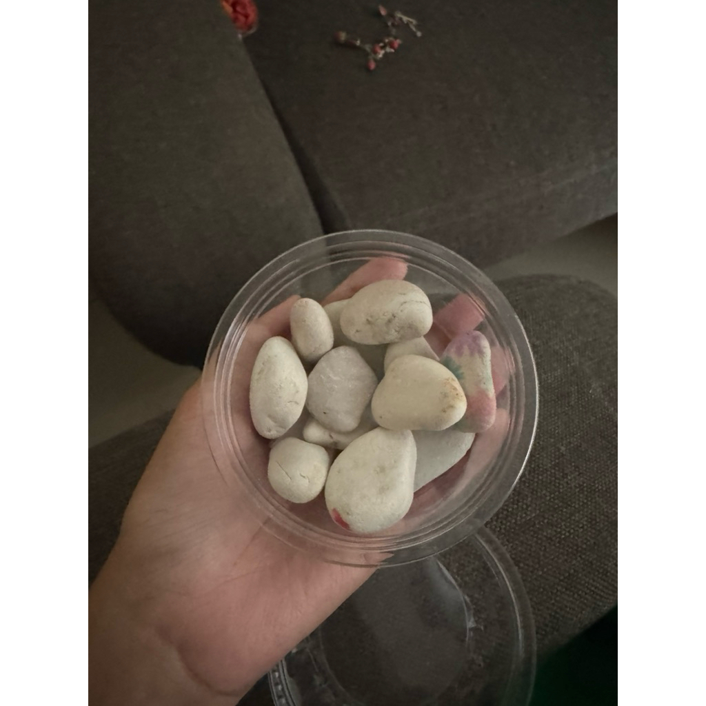 batu akik kerikil hiasan berbagai warna pink putih