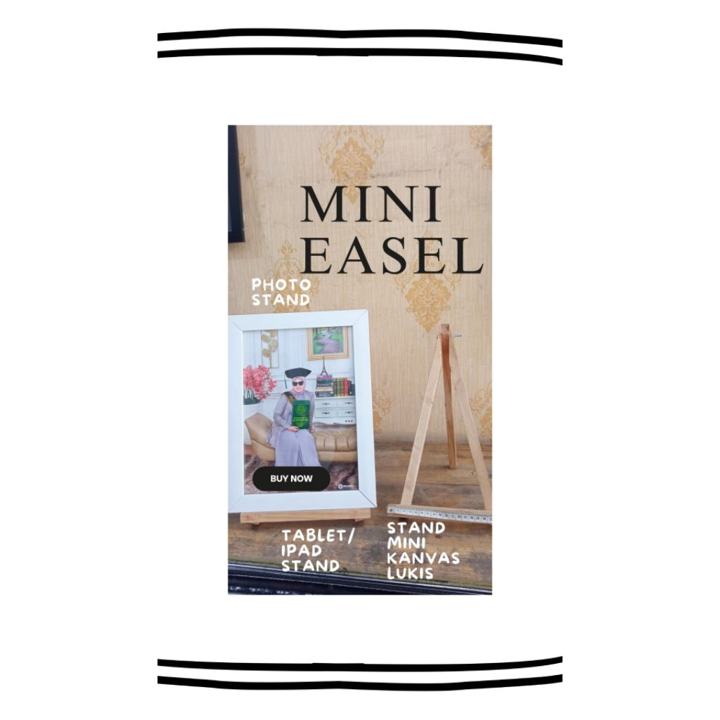 

MINI EASEL STAND FOTO KANVAS LUKIS TRIPOD FOTO PENYANGGA LUKISAN PAPAN UCAPAN AKRILIK