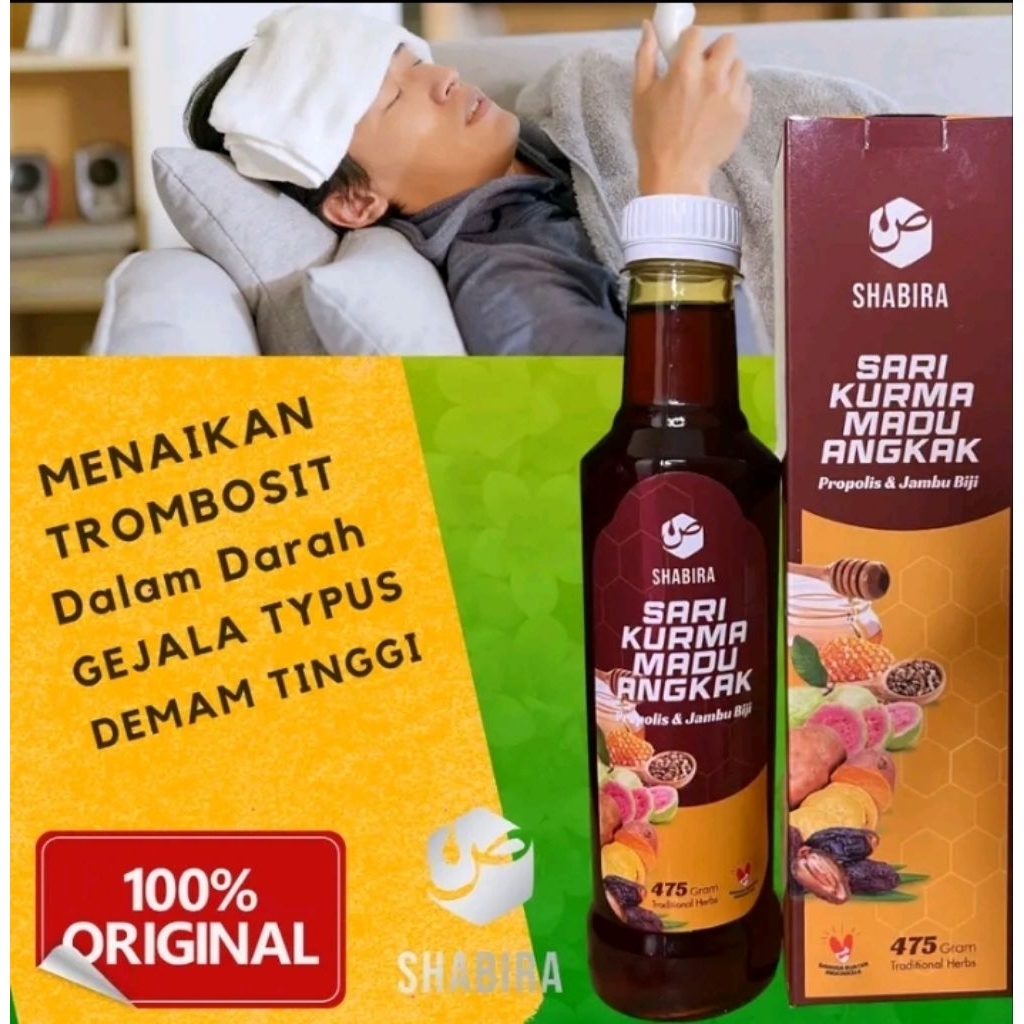 

Sari Kurma Madu Angkak Trombofit Shabira 460gr