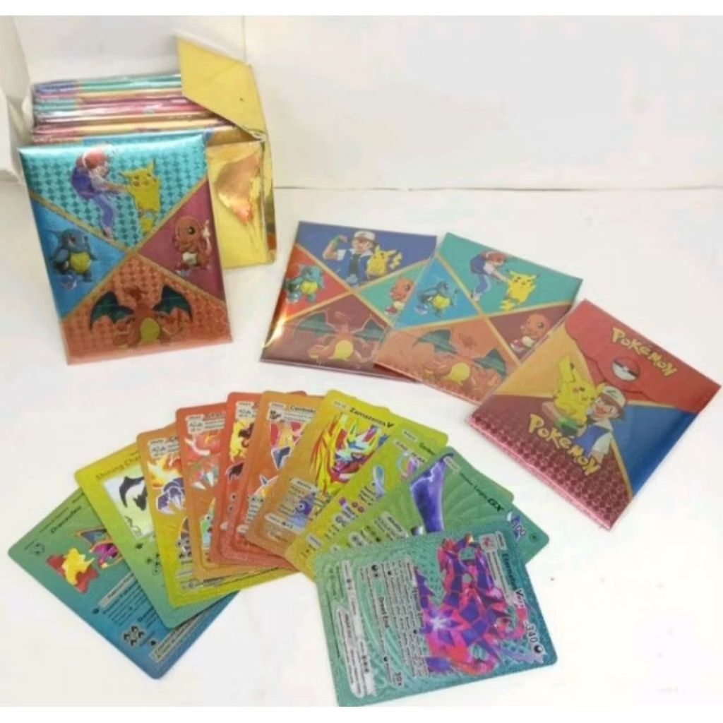 1 Pack Kartu Pokemon Gold / Hologram kartu Desain Desain Holo Pokemon