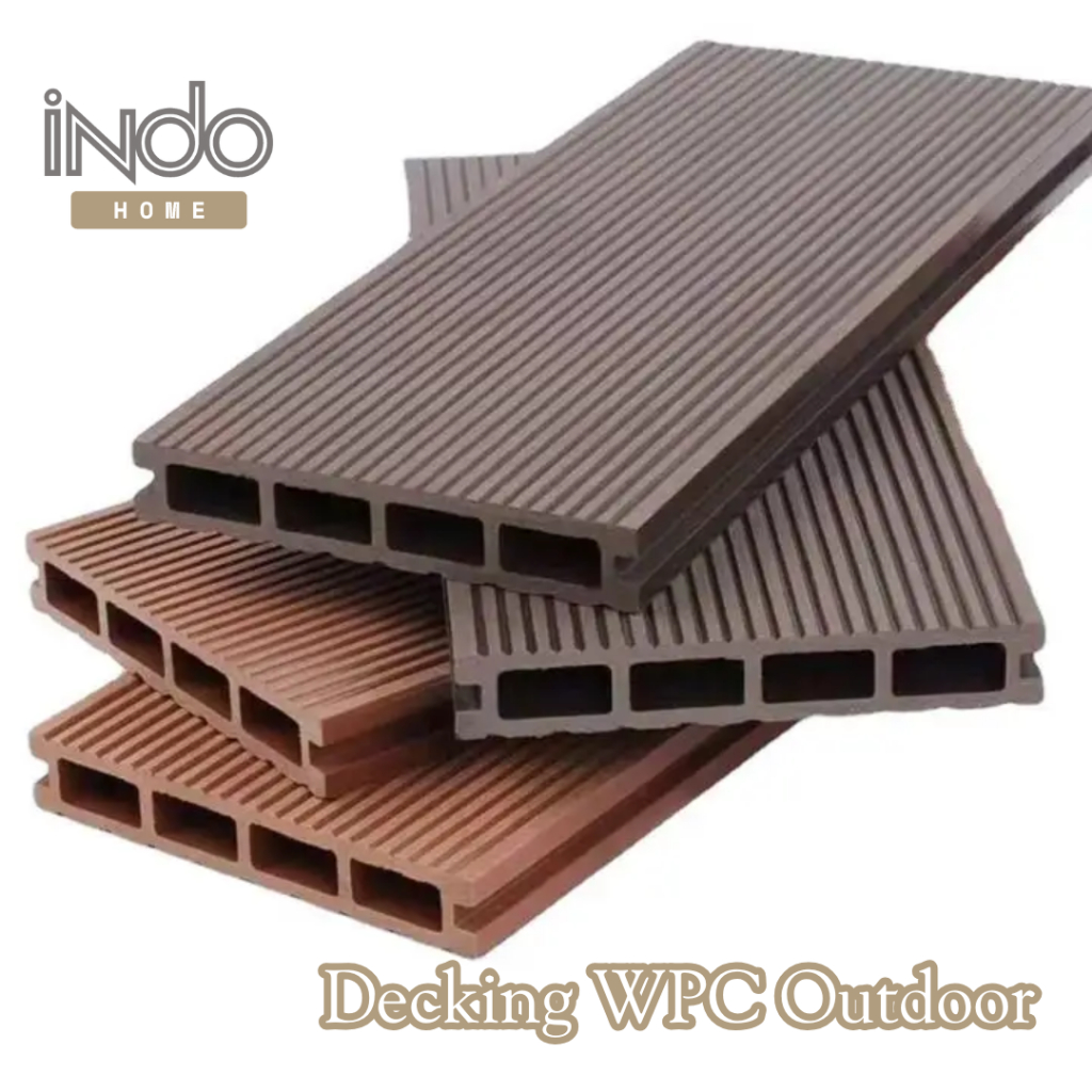 Indo [ PREMIUM ] Decking WPC Outdoor Square | Lantai Kayu Kolam Renang Teras | WPC Flooring Lantai M