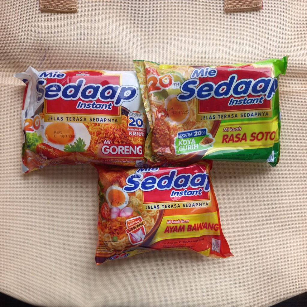 

Paket Mi Sedaap 3 Rasa (Soto, Ayam Bawang, Goreng)