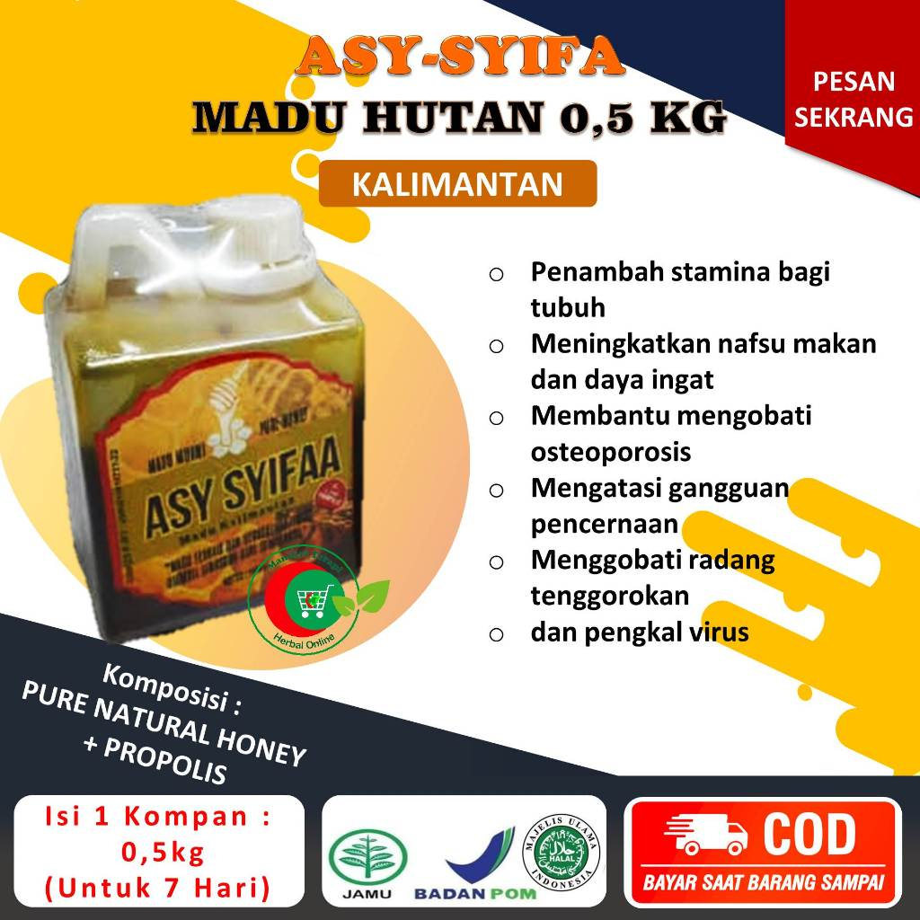 

Madu Murni Asy syifaa Multiflora 0,5 kg