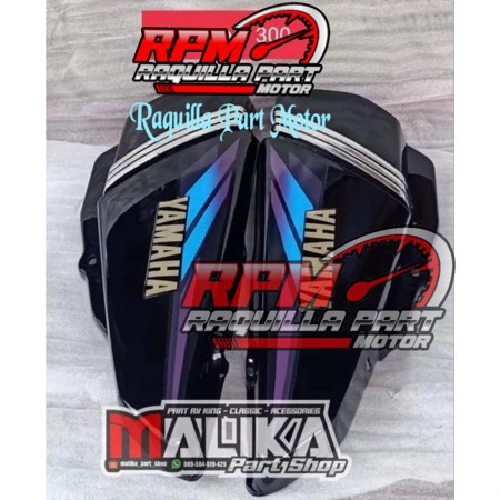 COVER BOX AKI LIST CROME HITAM BOX ACCU TEMPONG KEMPONGAN AKI YAMAHA RX KING RX SERIES RX-KING 135 H
