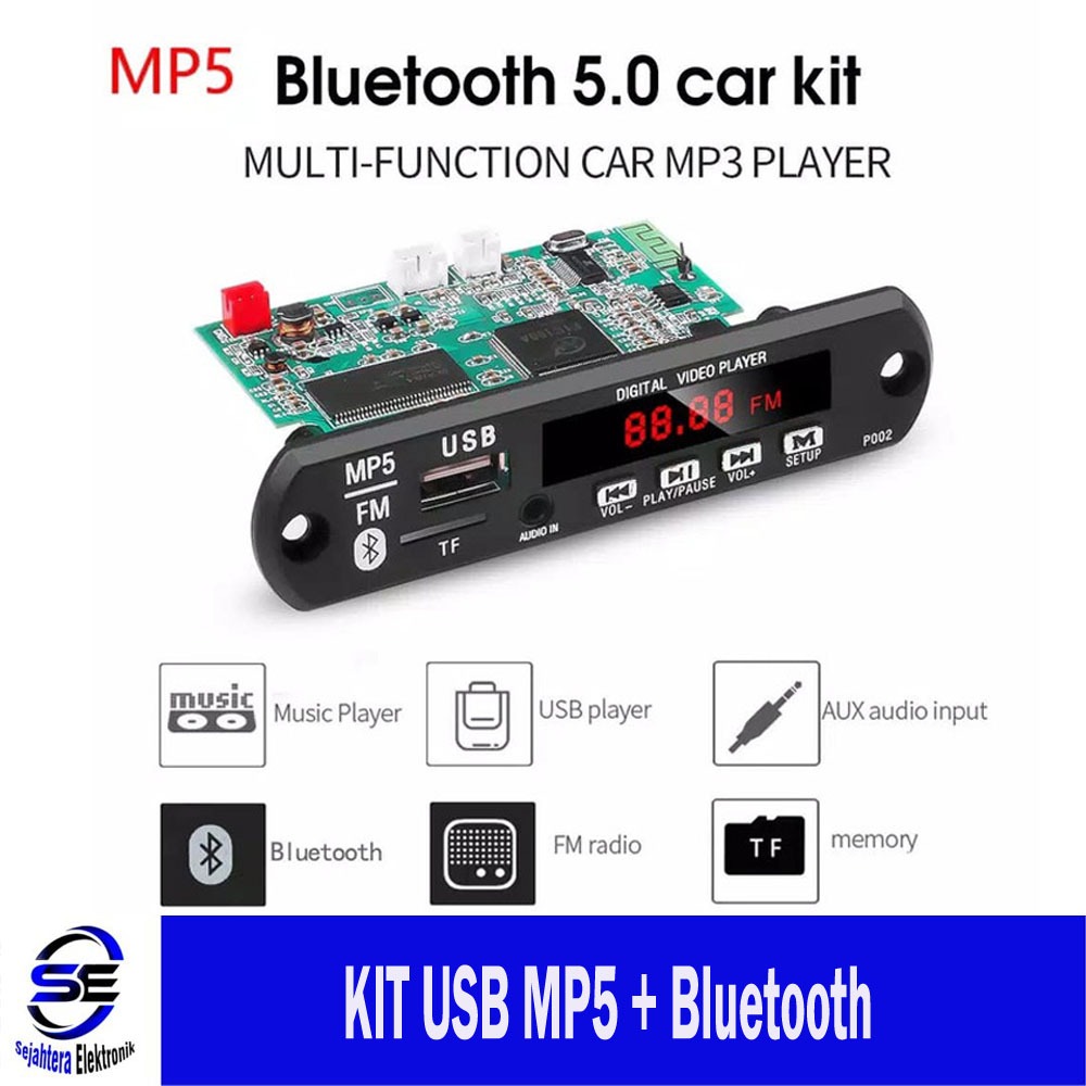Rangkaian KIT USB MP5 DIGITAL VIDEO PLAYER BLUETOOTH / FM RADIO / KIT MP5 VIDEO PLAYER