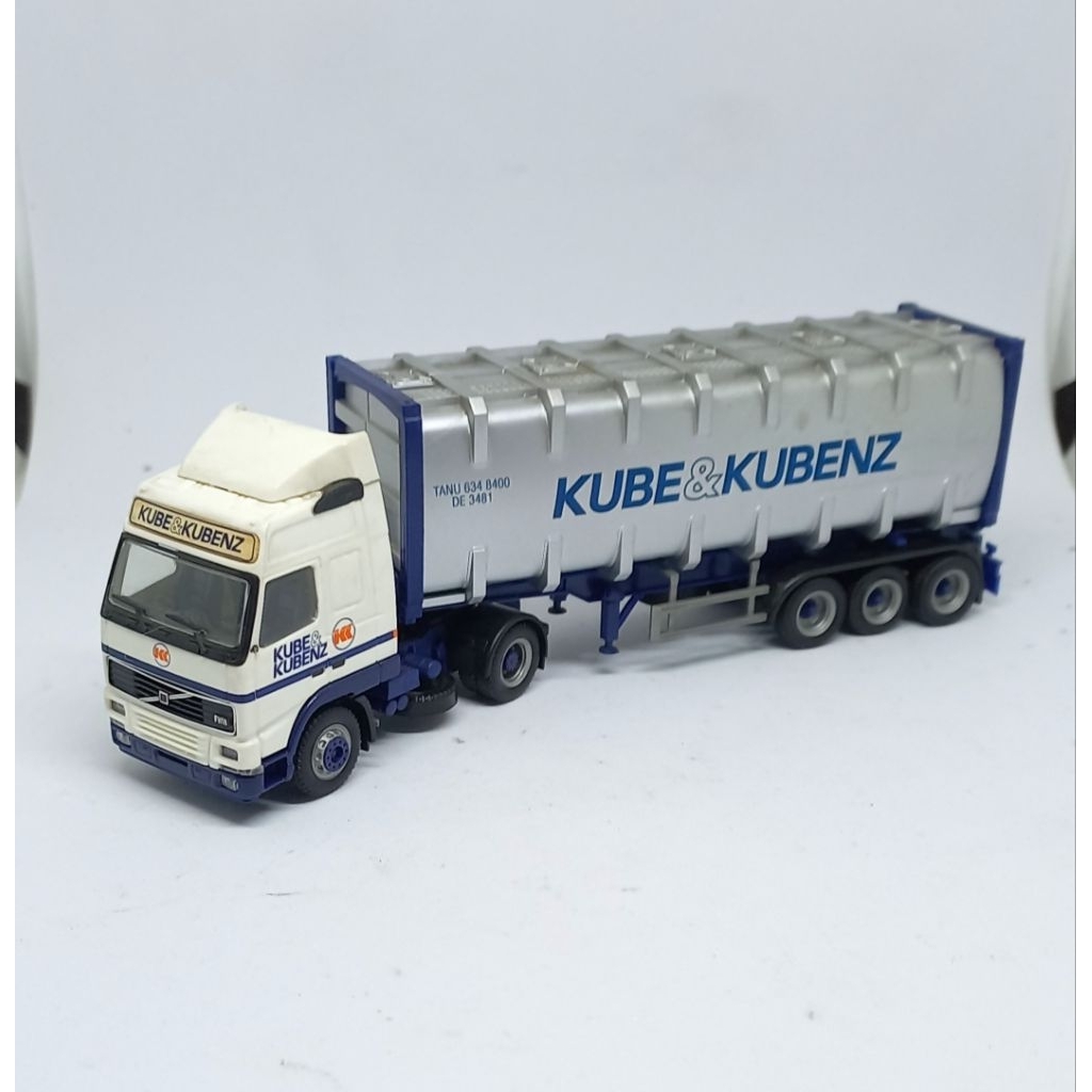 herpa volvo fh16 semi trailer truck kube & kubenz loose diecast 1/87 body plastik (t)