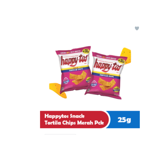 

HAPPYTOS SNACK TORTILA CHIPS MERAH PCK 25g