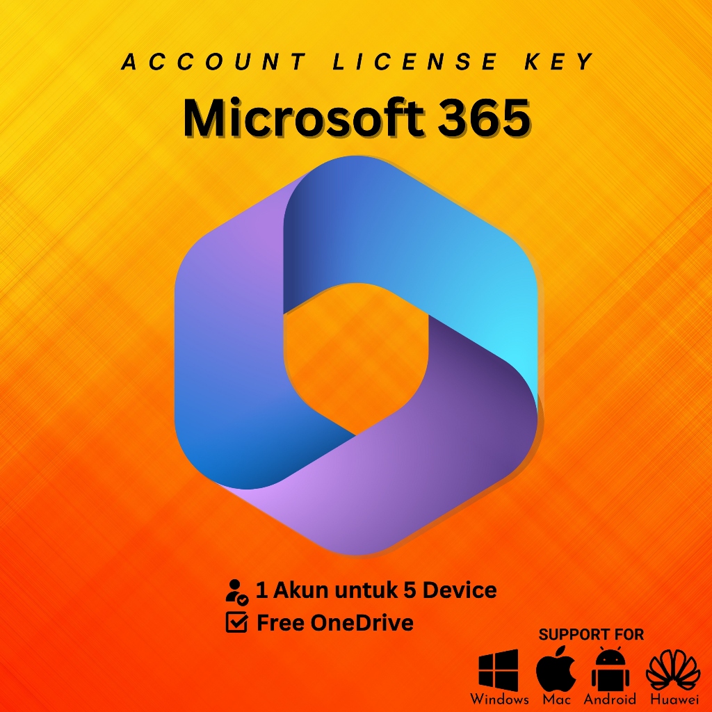 Microsoft Office 365 ORIGINAL Email Pribadi - Bisa 5 Devices (Windows Mac Android Huawei) Gratis 1 T