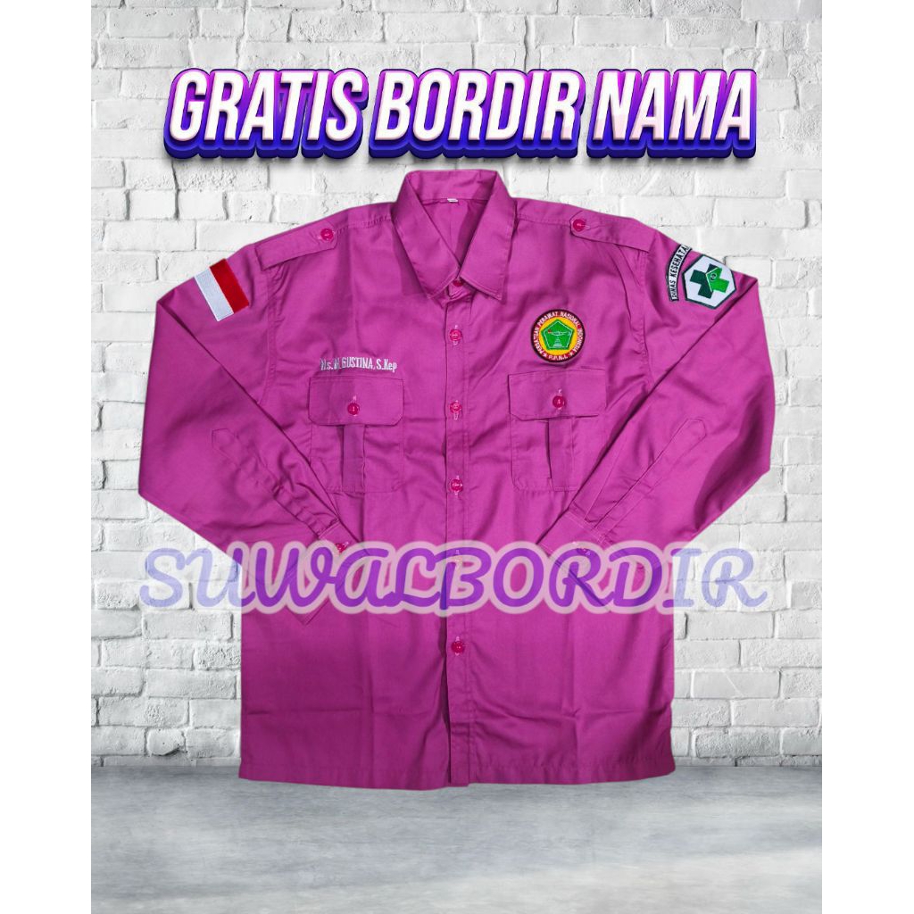 KEMEJA PPNI LENGAN PANJANG TERBARU SERAGAM PDH PPNI ATASAN BAJU PPNI KEMEJA PERAWAT